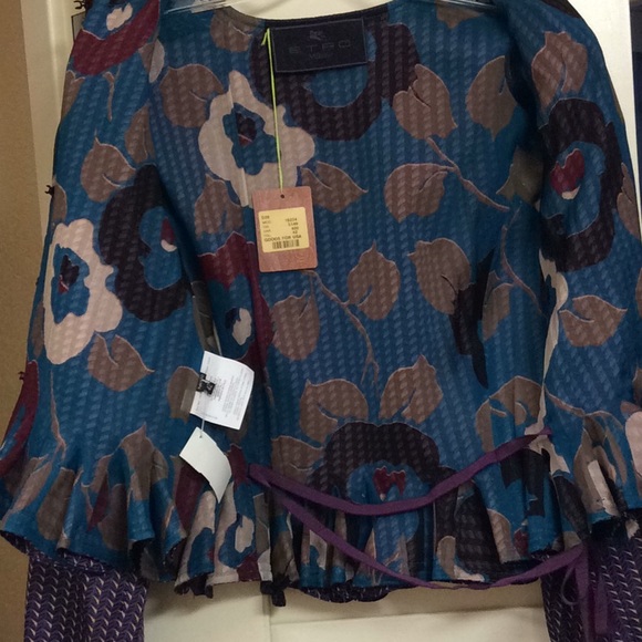 ETRO silk peplum jacket NWT $2460 size 4 - Picture 10 of 13